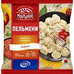 «МАРЬИНО» острые со свининой и говядиной пельмени